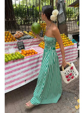 Load image into Gallery viewer, Green Striped Maxi Dress

