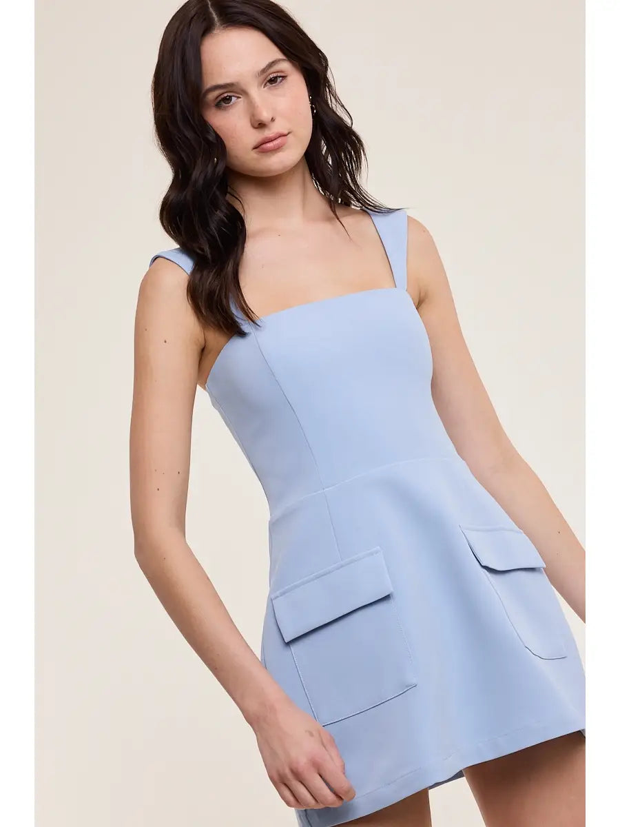 Square Neck Mini Dress
