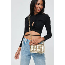 Load image into Gallery viewer, Gold Woven Crossbody Purse
