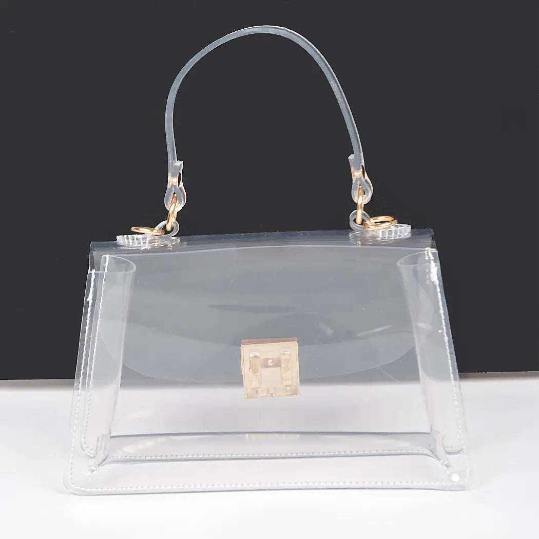 Clear Purse Gold Detailing