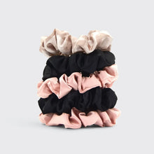 Load image into Gallery viewer, Ruched Satin Scrunchies 5pc Set - Multi-Color
