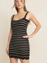 Load image into Gallery viewer, Crochet Stripe Mini Dress

