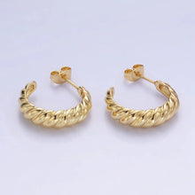 Load image into Gallery viewer, Croissant Hoop Earrings

