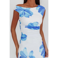 Load image into Gallery viewer, Off Shoulder Floral Maxi Dress
