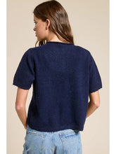Load image into Gallery viewer, Short Sleeve Button Down Cardigan Top
