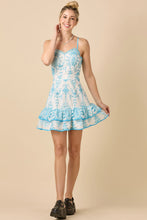 Load image into Gallery viewer, Blue &amp; White Embroidered Dress
