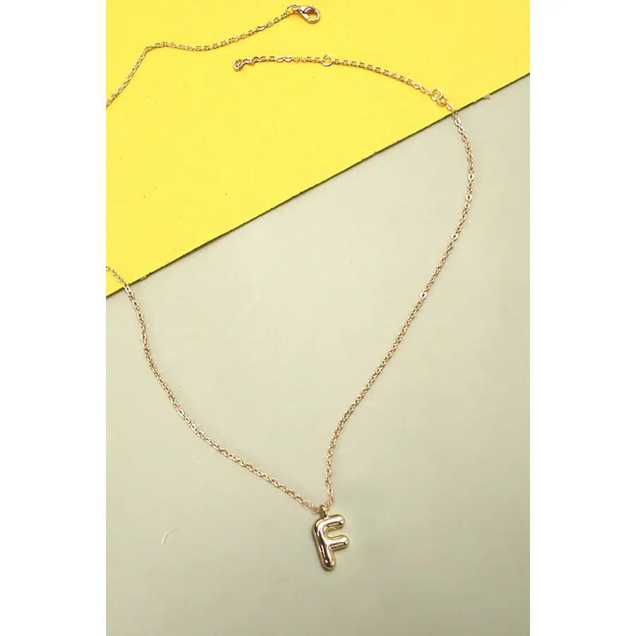 Gold-F Bubble Necklace