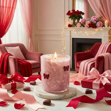 Load image into Gallery viewer, Ribbons &amp; Bows Valentine's Icon Candle
