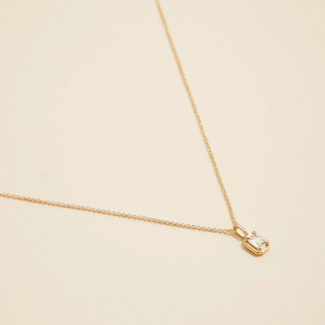 April Birth Stone Necklace Diamond