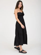 Load image into Gallery viewer, Front Tie Keyhole Detail Strapless Midi Dress
