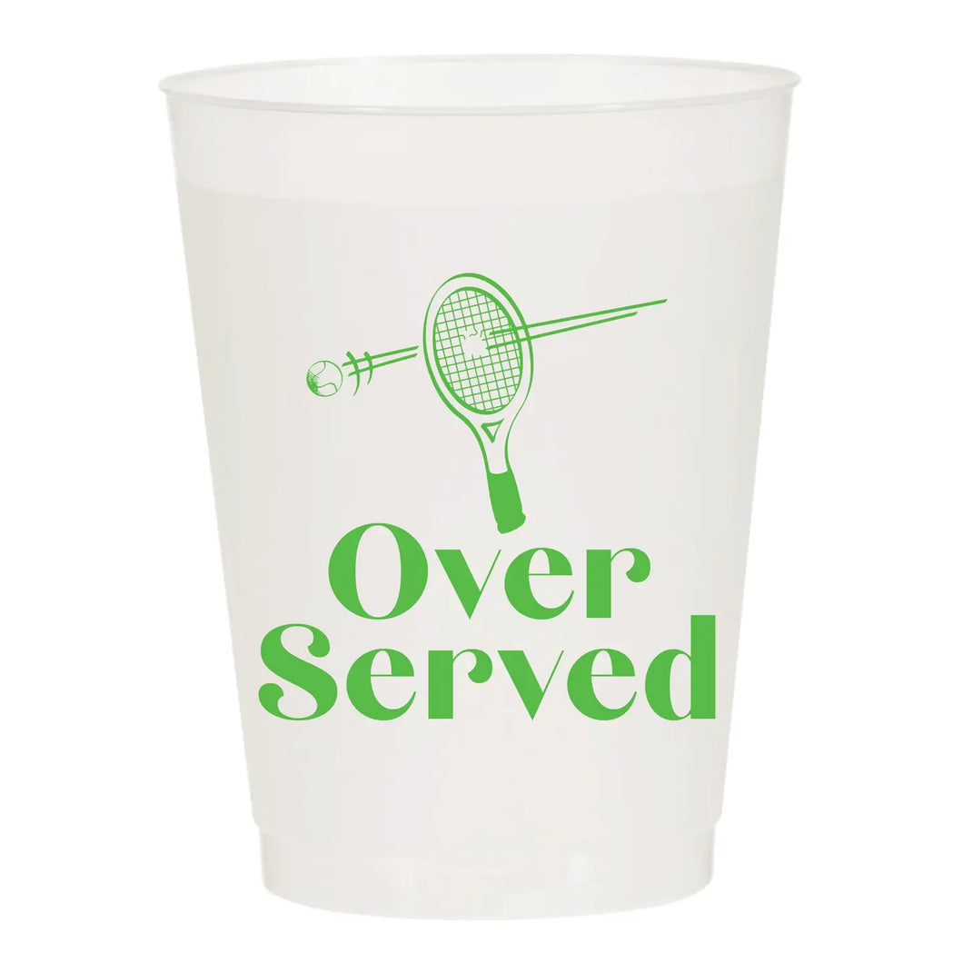 Over Served Green Frosted Cups-Pack Of 6