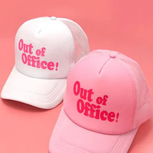 Load image into Gallery viewer, Out Of Office Trucker Hat White
