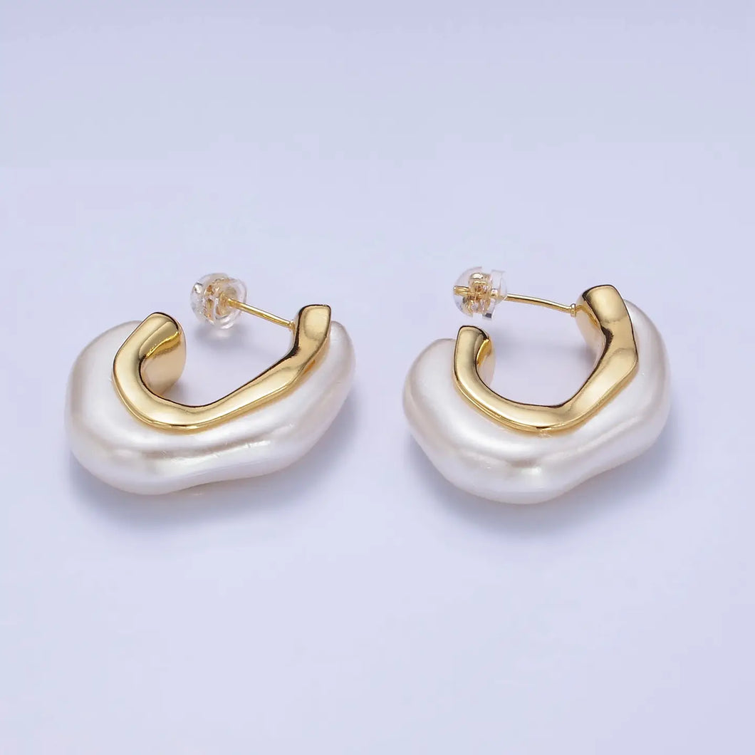 Pearl Hoop Earrings