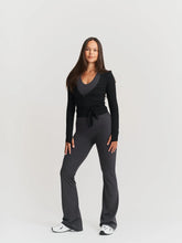 Load image into Gallery viewer, Black Ballet Wrap Top
