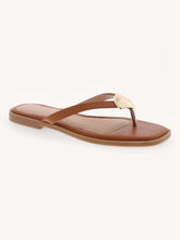 Load image into Gallery viewer, Gold Sea Shell Black Sandals
