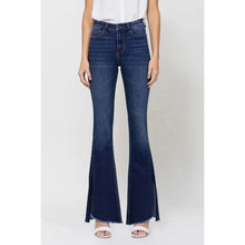 Load image into Gallery viewer, High Rise Slit Raw Hem Flare Jeans
