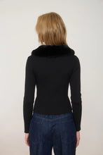 Load image into Gallery viewer, Faux Fur Collar Sweater Cardigan
