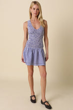 Load image into Gallery viewer, Gingham V-Neck Tiered Mini Dress
