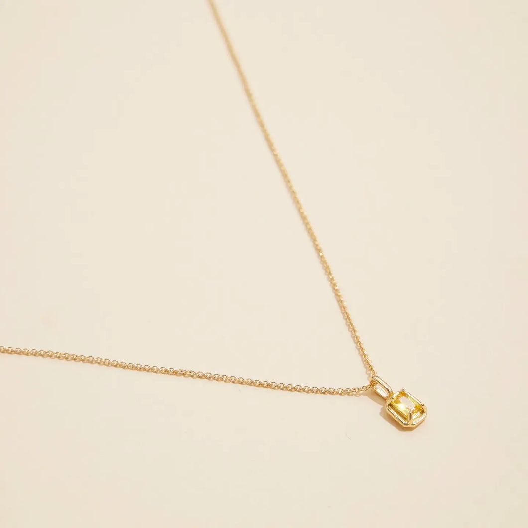 November Birth Stone Necklace Citrine