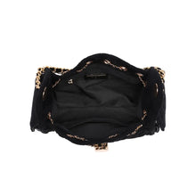 Load image into Gallery viewer, Black Suede Shoulder Bag
