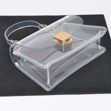 Load image into Gallery viewer, Clear Purse Gold Detailing
