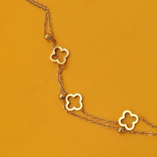 Load image into Gallery viewer, Layered Gold Clover Bracelet
