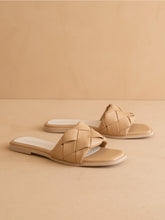 Load image into Gallery viewer, Nude Woven Slide Sandal
