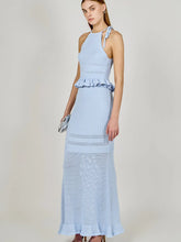 Load image into Gallery viewer, Ruffle Knit Halter Tie Top
