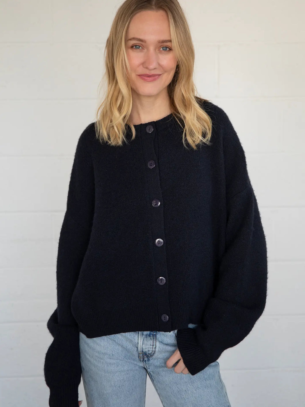 Navy Knit Cardigan