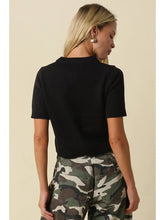 Load image into Gallery viewer, Black Short Sleeve Cardigan
