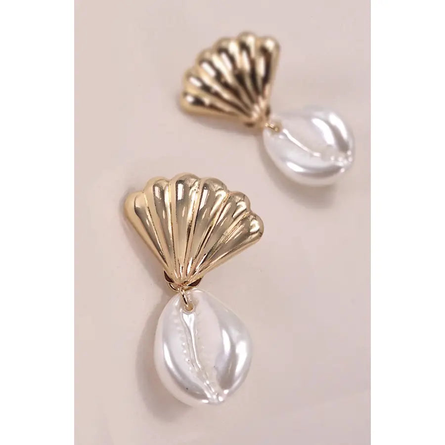 Seashell Puka Shell Drop Earrings