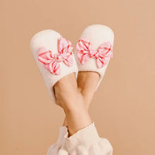 Load image into Gallery viewer, Plaid Bow Slippers
