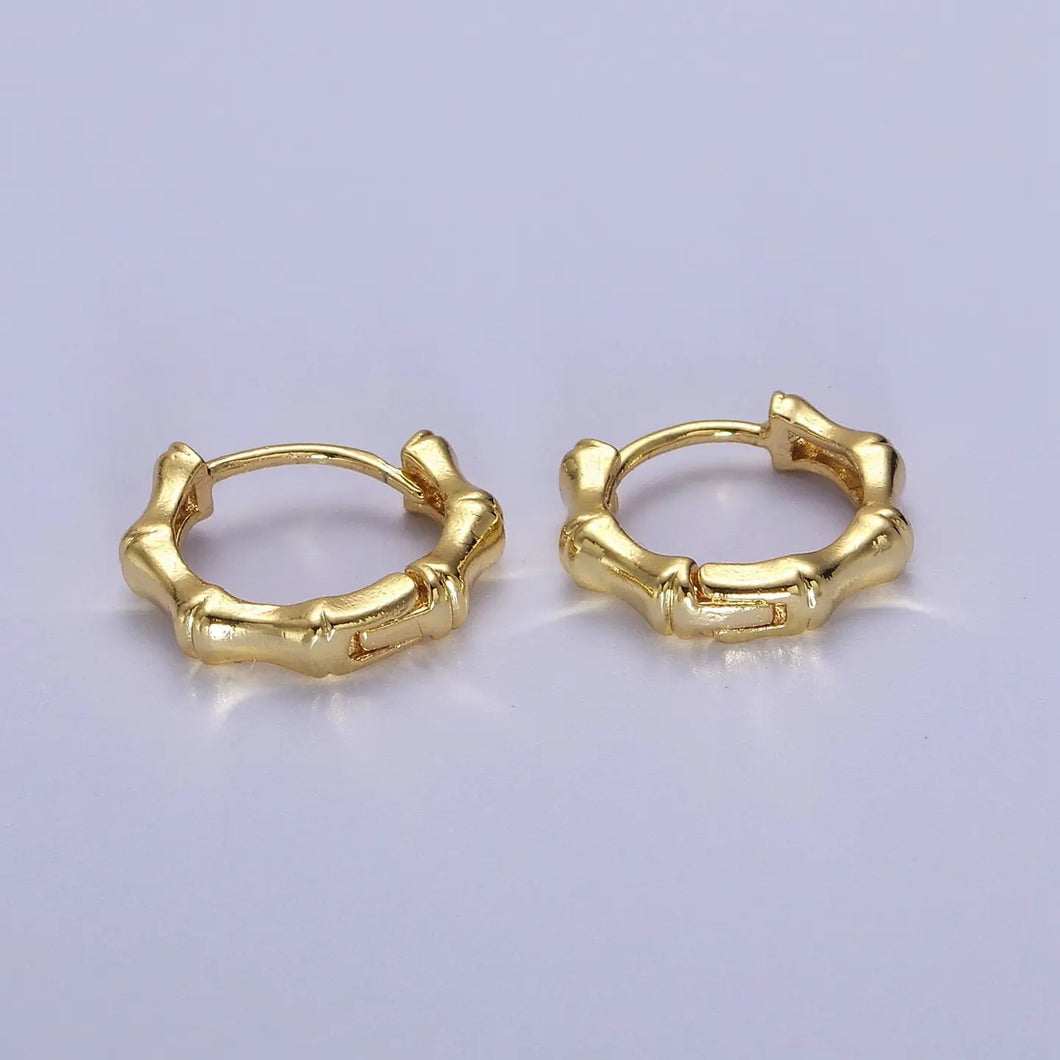 Bamboo Hoop Earring
