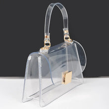 Load image into Gallery viewer, Clear Purse Gold Detailing

