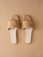 Load image into Gallery viewer, Nude Woven Slide Sandal
