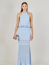 Load image into Gallery viewer, Ruffle Knit Halter Tie Top
