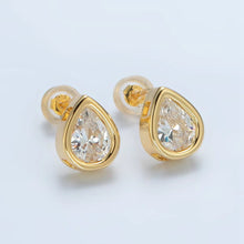 Load image into Gallery viewer, Gold Tear Drop Stud Earrings
