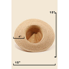 Load image into Gallery viewer, Straw Braid Flat Brim Sun Hat
