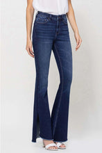 Load image into Gallery viewer, High Rise Slit Raw Hem Flare Jeans
