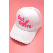 Load image into Gallery viewer, Out Of Office Trucker Hat White
