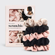Load image into Gallery viewer, Ruched Satin Scrunchies 5pc Set - Multi-Color
