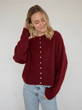 Load image into Gallery viewer, Burgundy Cardigan
