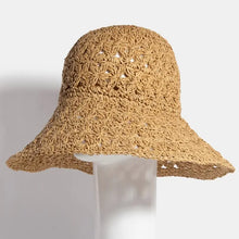 Load image into Gallery viewer, Straw Braided Bucket Hat
