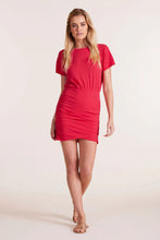 Load image into Gallery viewer, Short Sleeve Crewneck Crossover Skirt Dress

