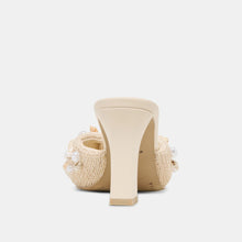 Load image into Gallery viewer, Tylah Heels Oatmeal Beaded Raffia
