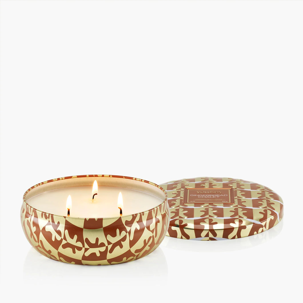 Gingerbread Chalet Tin Candle