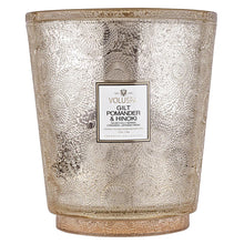Load image into Gallery viewer, Gilt Pomander &amp; Hinoki 5 Wick Hearth Candle 123 oz.

