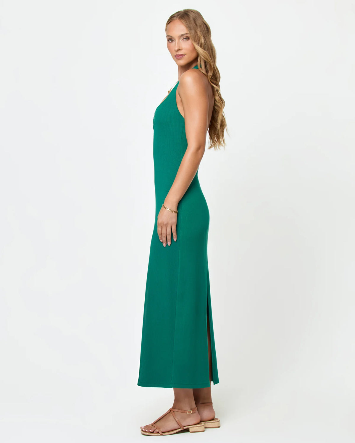 La Femme Cover-Up Halter Maxi Dress