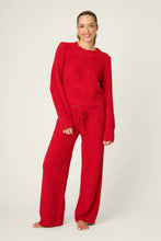 Load image into Gallery viewer, Bundle Up Boucle Red Open Leg Pants
