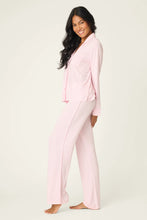 Load image into Gallery viewer, *Pre Order* Modal Basics Pink Stripe 3-Piece PJ Set
